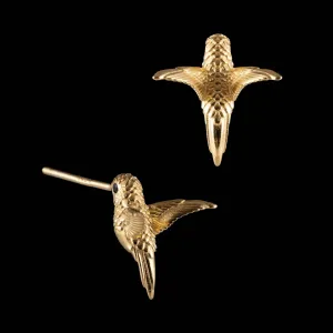 Hummingbird Earrings: Gold Vermeil