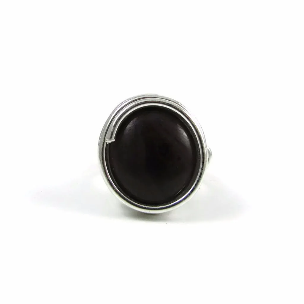 Infinity Glass Ring - Chocolate