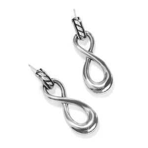 Interlok Infinity Post Drop Earrings