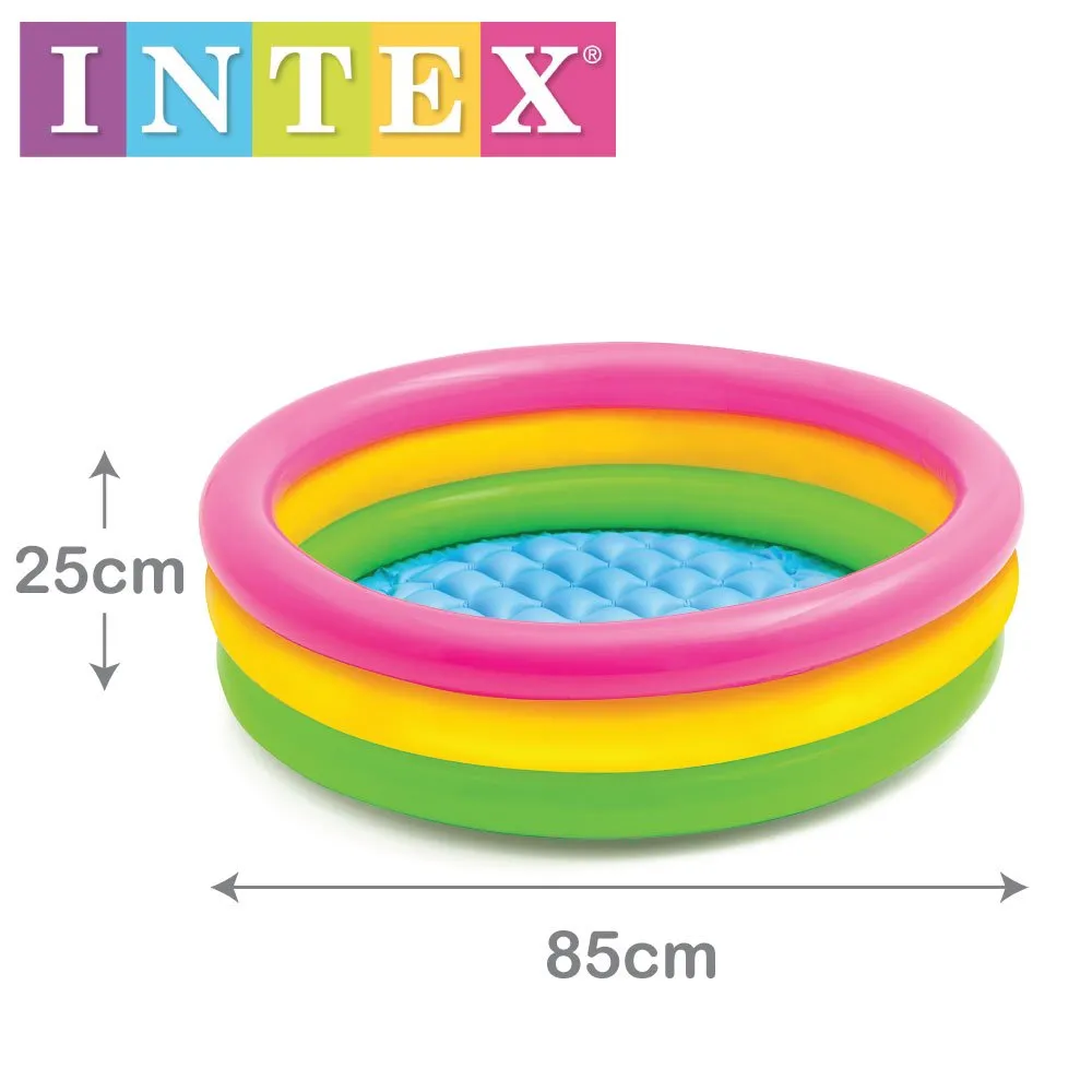 Intex Sunset Glow 3-ring Inflatable Baby Pool (85cm x 25cm)