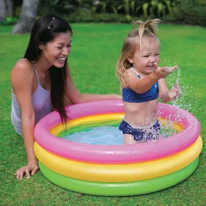 Intex Sunset Glow 3-ring Inflatable Baby Pool (85cm x 25cm)