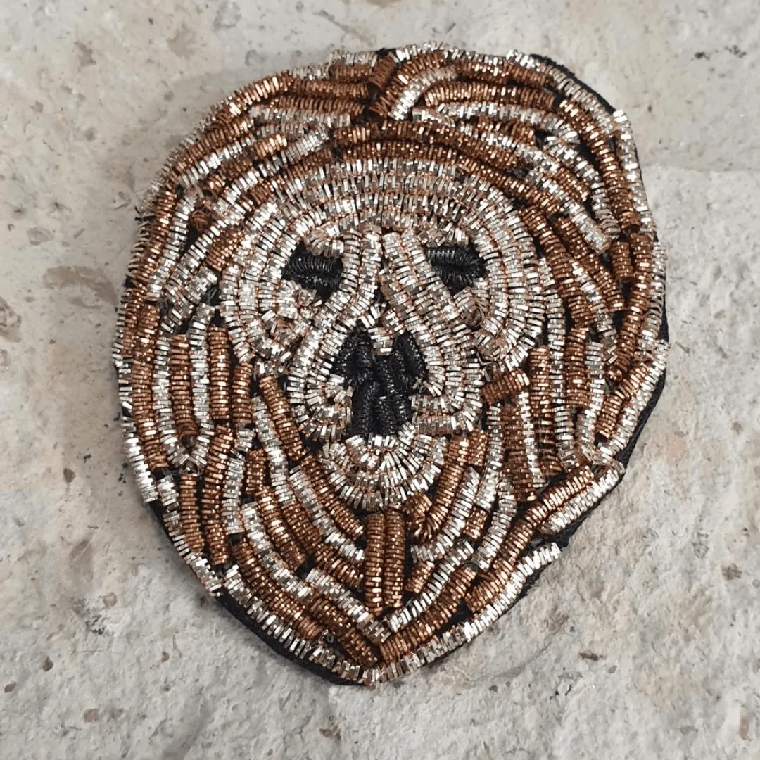 Jericho, Lion Brooch, handmade in wire bullion.