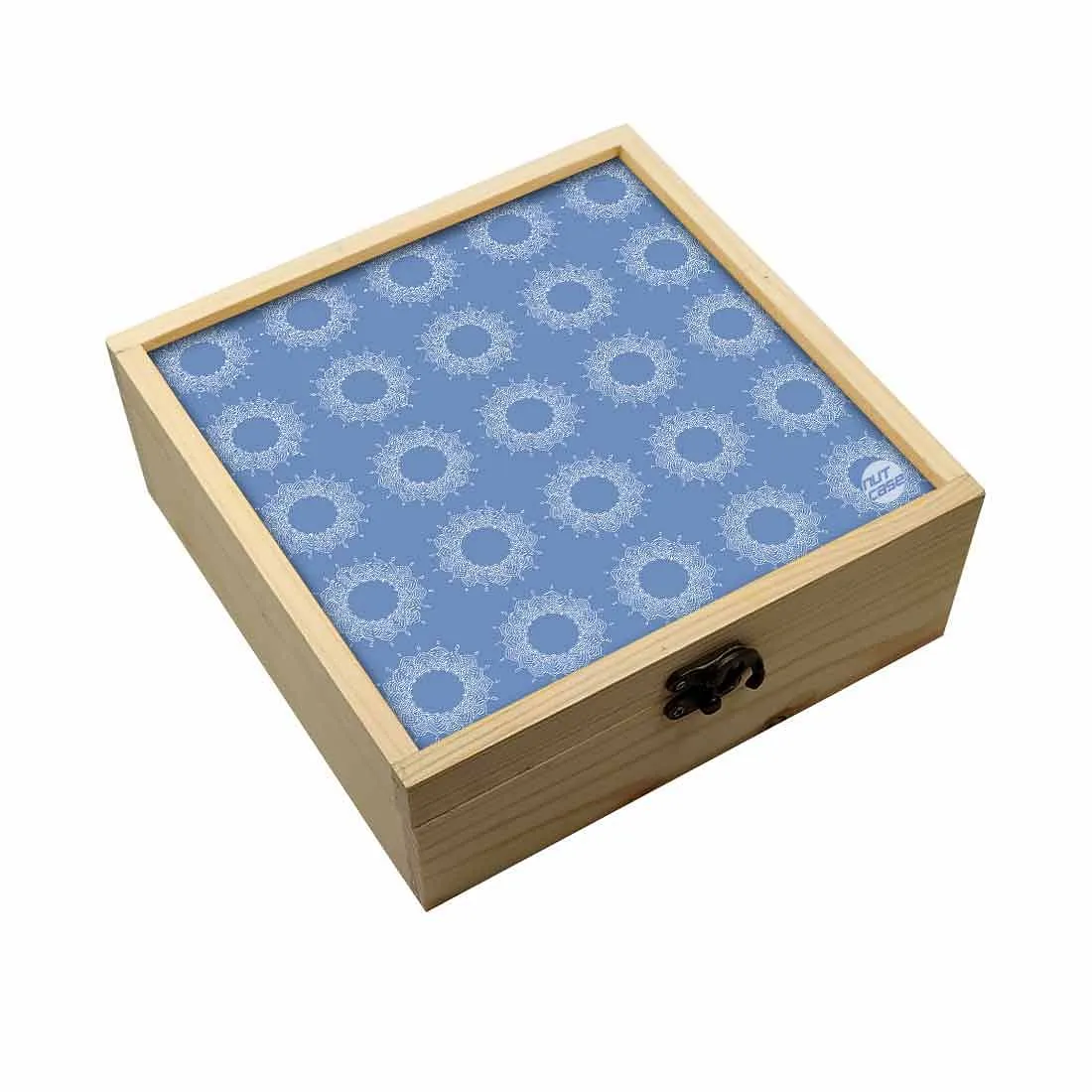 Jewellery Box Makepup Organizer -  Beautiful Blue Pattern