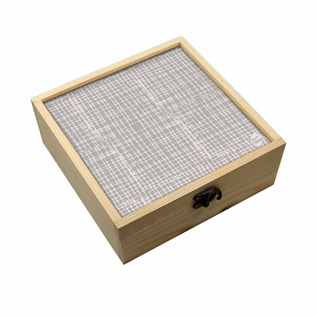 Jewellery Box Makepup Organizer -  Grey Lines