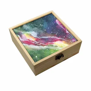 Jewellery Box Makepup Organizer -  Space Green Watercolor