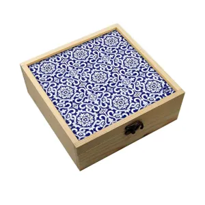 Jewellery Box Wooden Jewelry Organizer -  Spanish Tiles