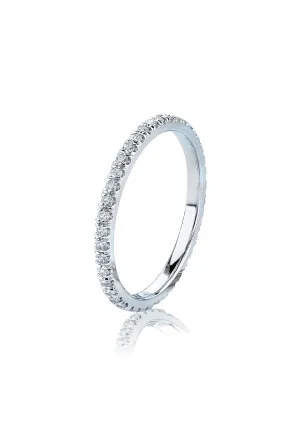 Katharine James Juliet’s Love Thin Platinum Diamond Eternity Band