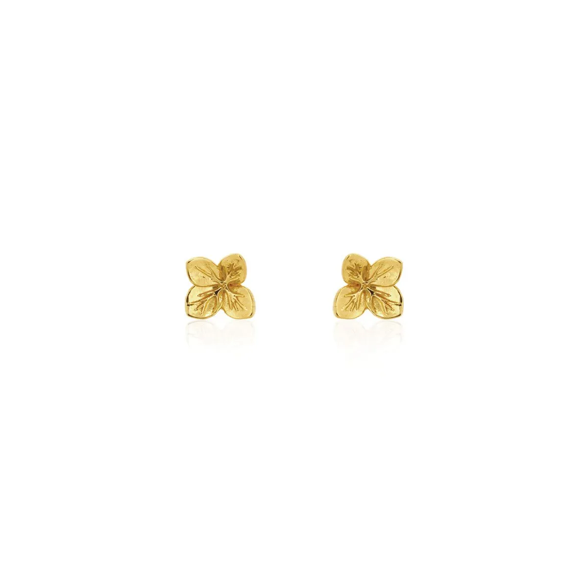 Linda Tahija Hydrangea Stud Earrings, Gold