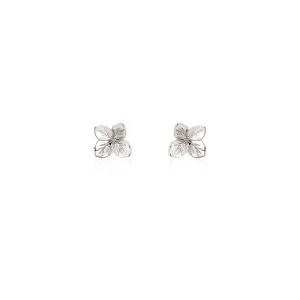 Linda Tahija Hydrangea Stud Earrings, Silver