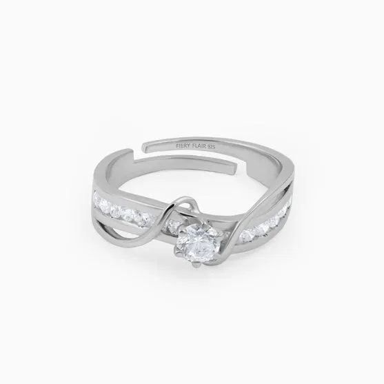 Marilyn Solitaire Silver Ring