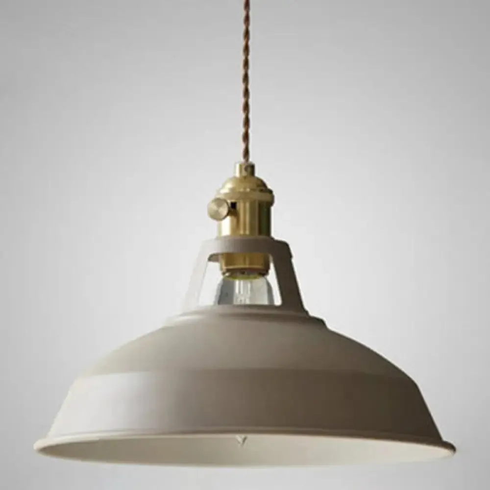 Marta - Industrial Macarons Industrial  Barn Shade Pendant Light Metal 1-Light Pendant Lighting For Restaurant