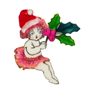 May Gibbs Little Ragged Christmas Blossom Brooch