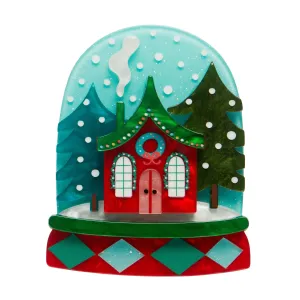 Merry Kitschmas Collection Seasonal Snow Globe Brooch