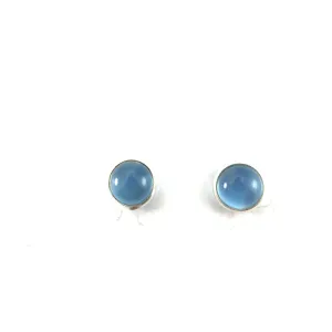 Mini Chalcedony Studs