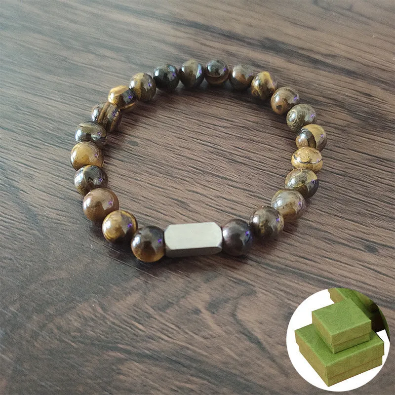 Natural Volcanic Stone Beaded Bracelet