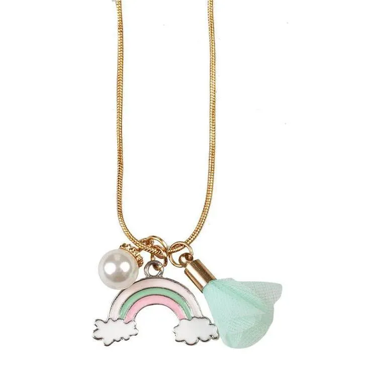 necklace - rainbow tassel