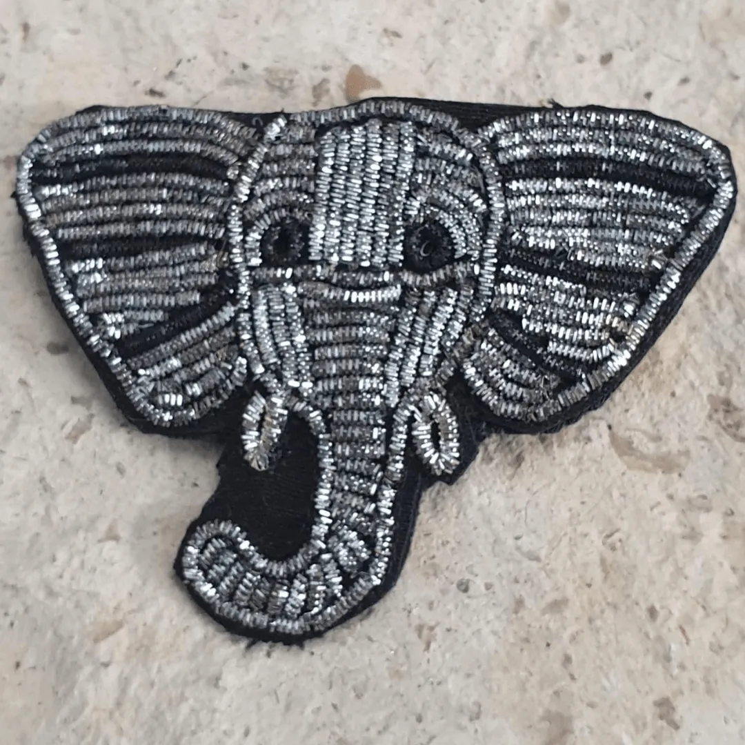 Nelson, Elephant Brooch, handmade in wire bullion.