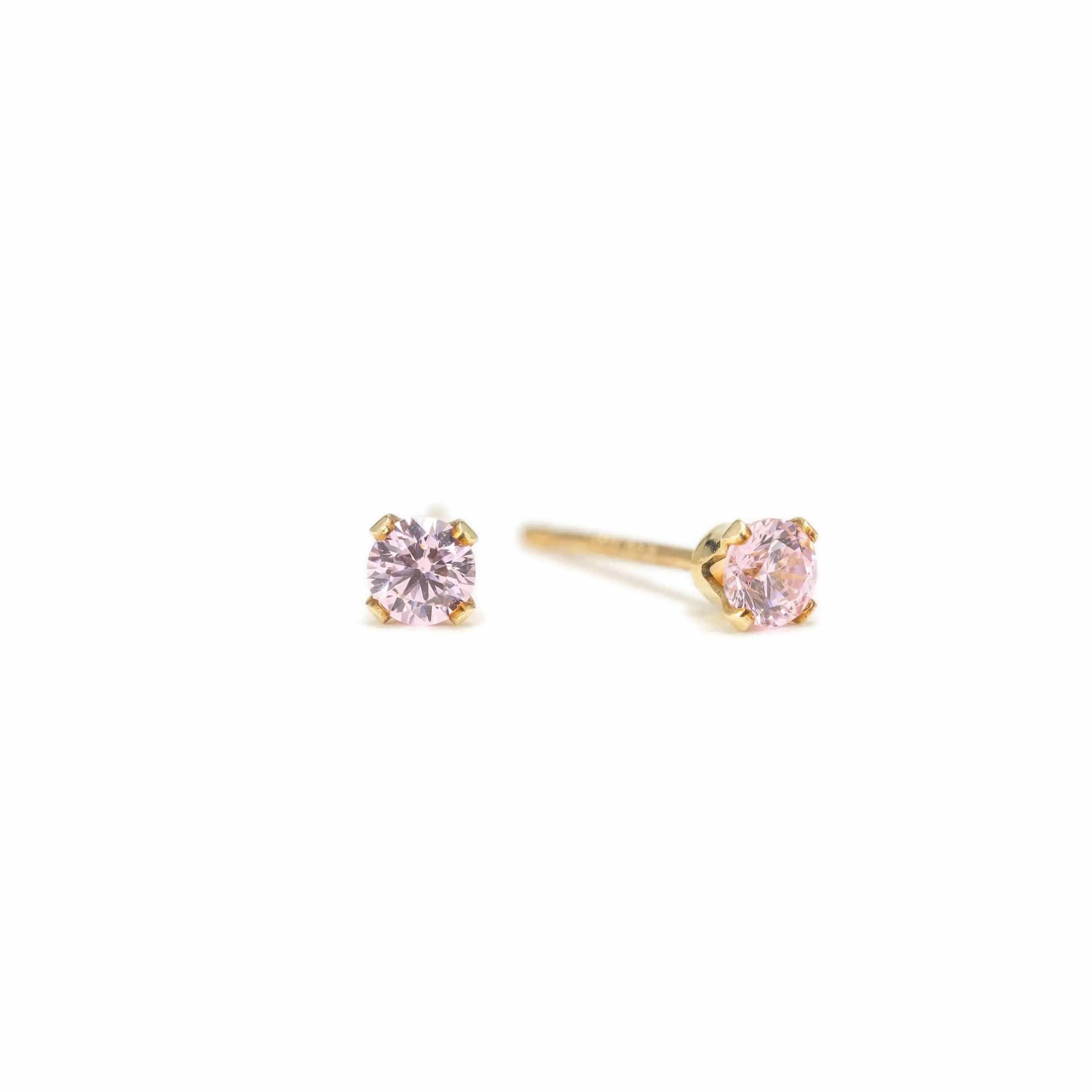 October Birthstone Gold-Filled Stud Earrings