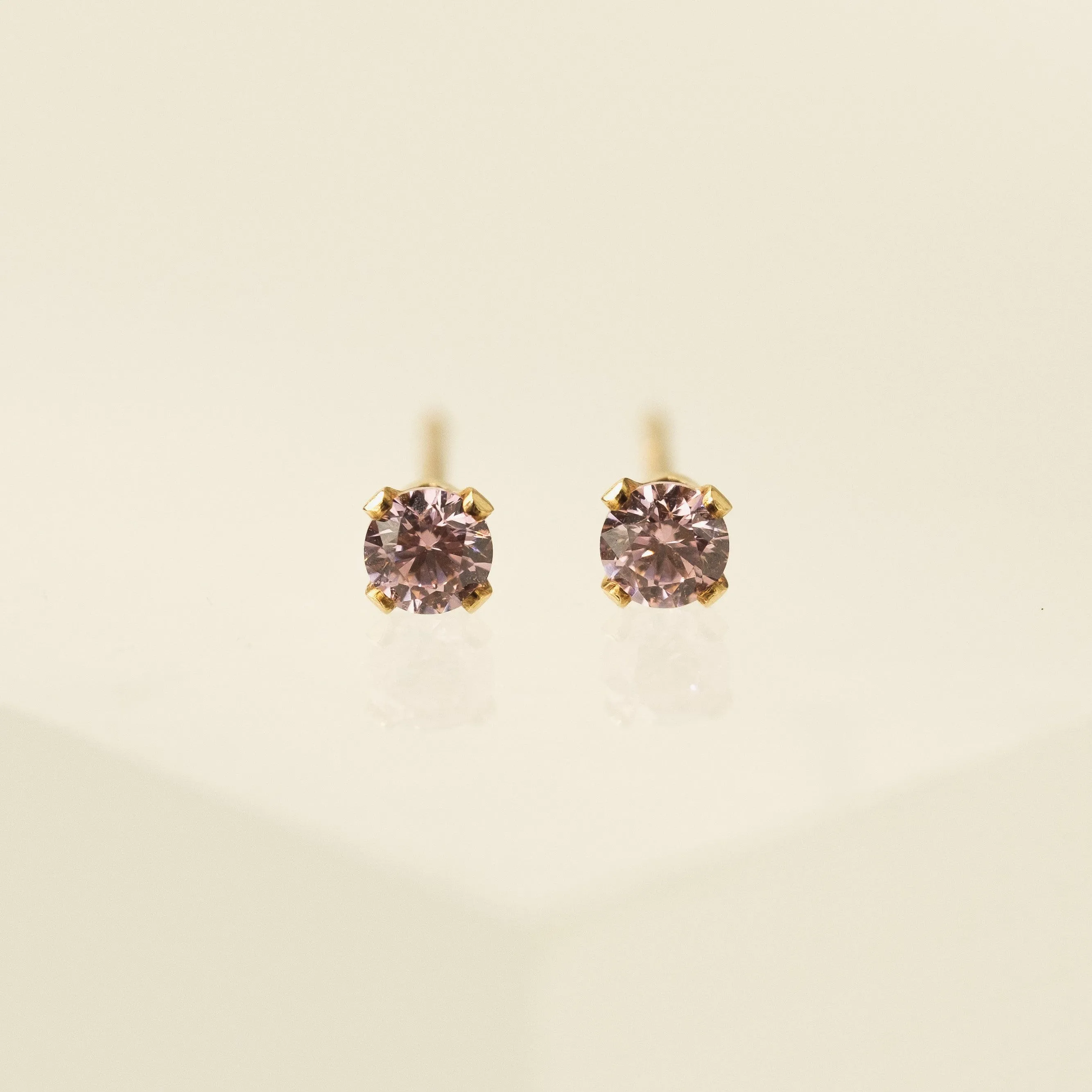 October Birthstone Gold-Filled Stud Earrings