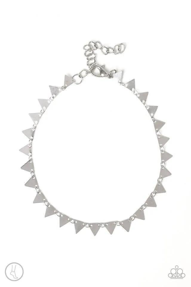 Paparazzi Anklet ~ Sand Shark - Silver