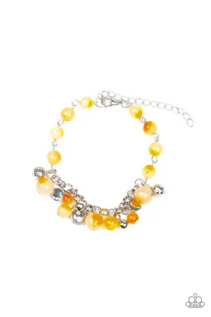 Paparazzi Bracelet ~ Glossy Glow - Yellow