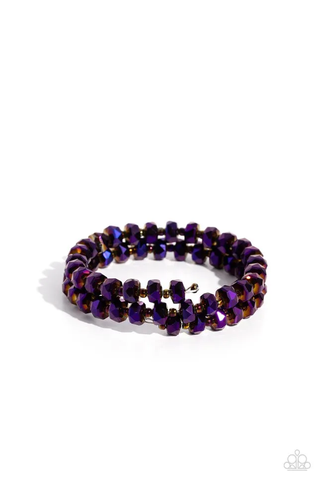 Paparazzi Bracelet ~ Seriously Stellar - Purple