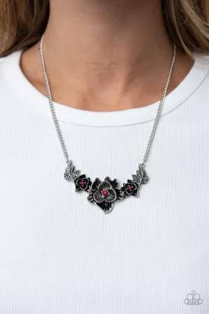 Paparazzi Necklace ~ Botanical Breeze - Red