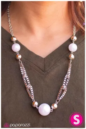 Paparazzi Necklace ~ Calm and Connected - White