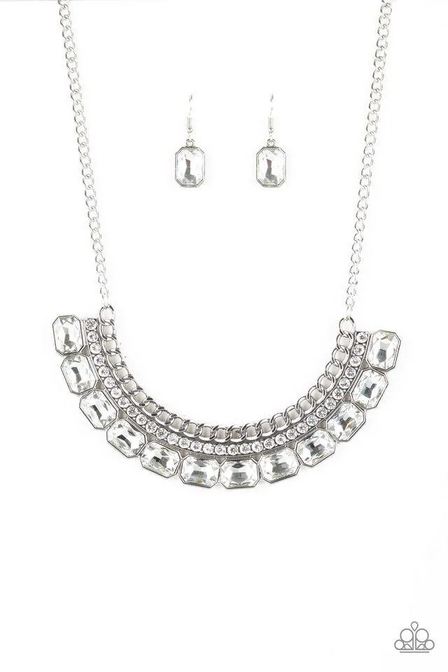 Paparazzi Necklace ~ Killer Knockout - White