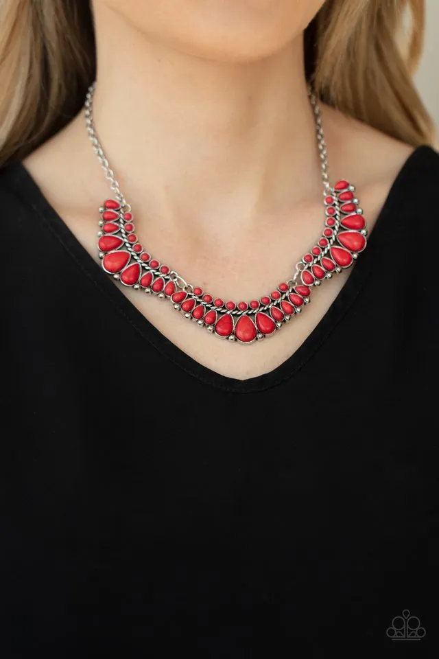 Paparazzi Necklace ~ Naturally Native - Red