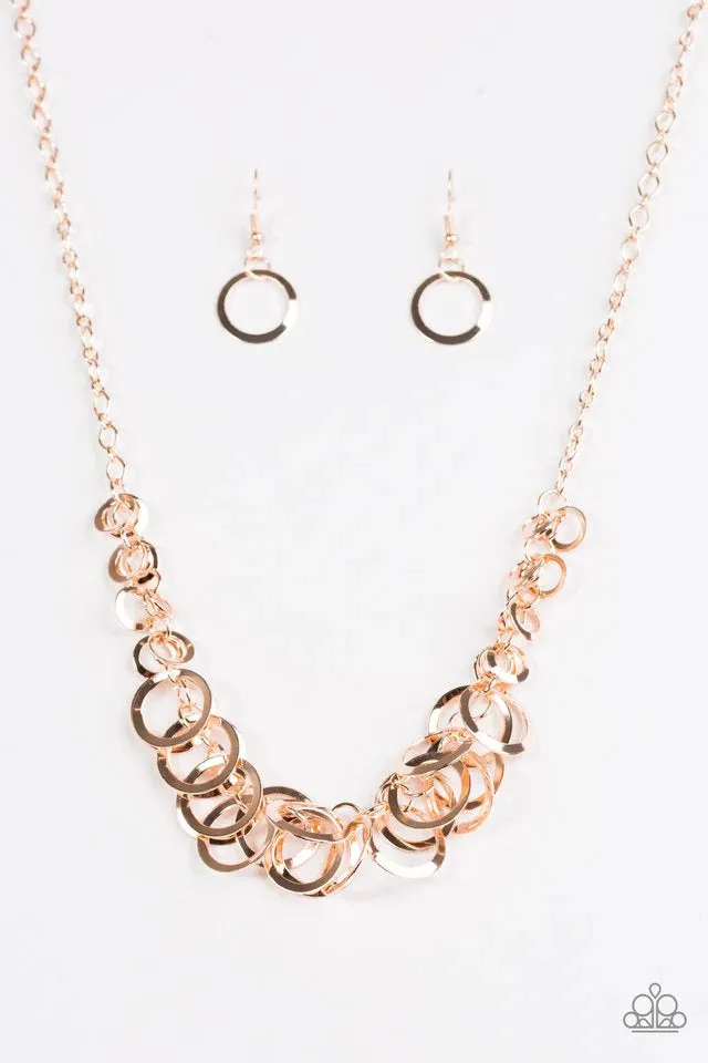 Paparazzi Necklace ~ Royal Circus - Rose Gold