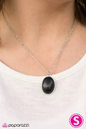 Paparazzi Necklace ~ Stone Bridge - Black