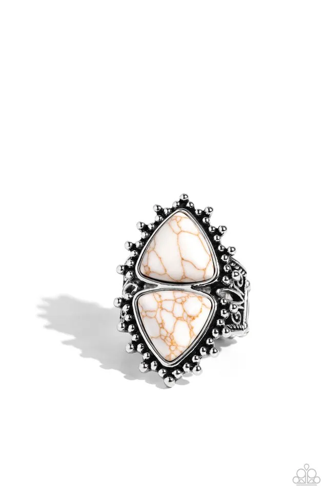 Paparazzi Ring ~ Indigenously Inverted - White