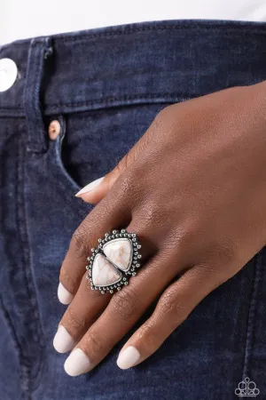 Paparazzi Ring ~ Indigenously Inverted - White