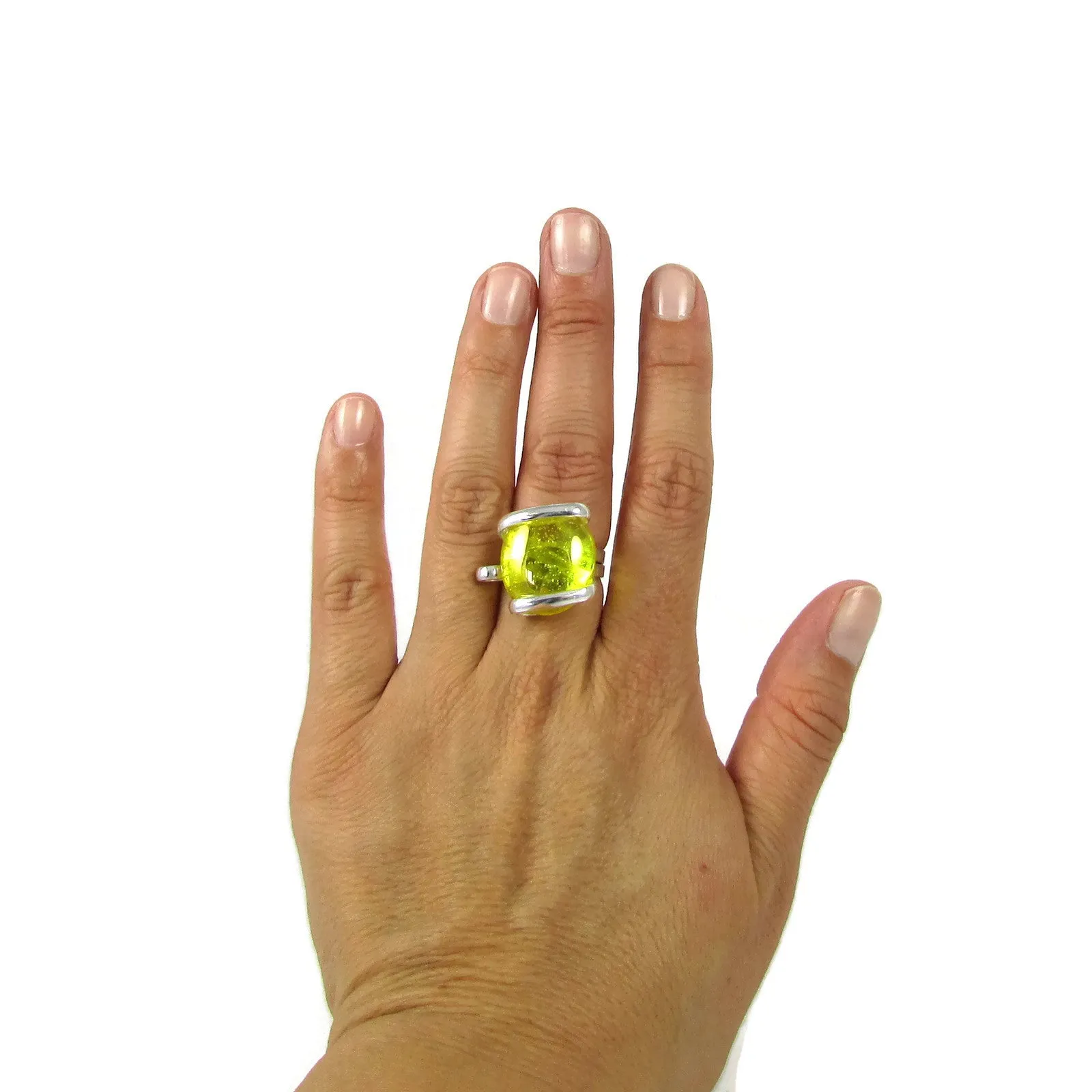 Parallel Ring - Yellow Crystal