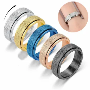 Rainbow Silver Color Relieve Stress Rings