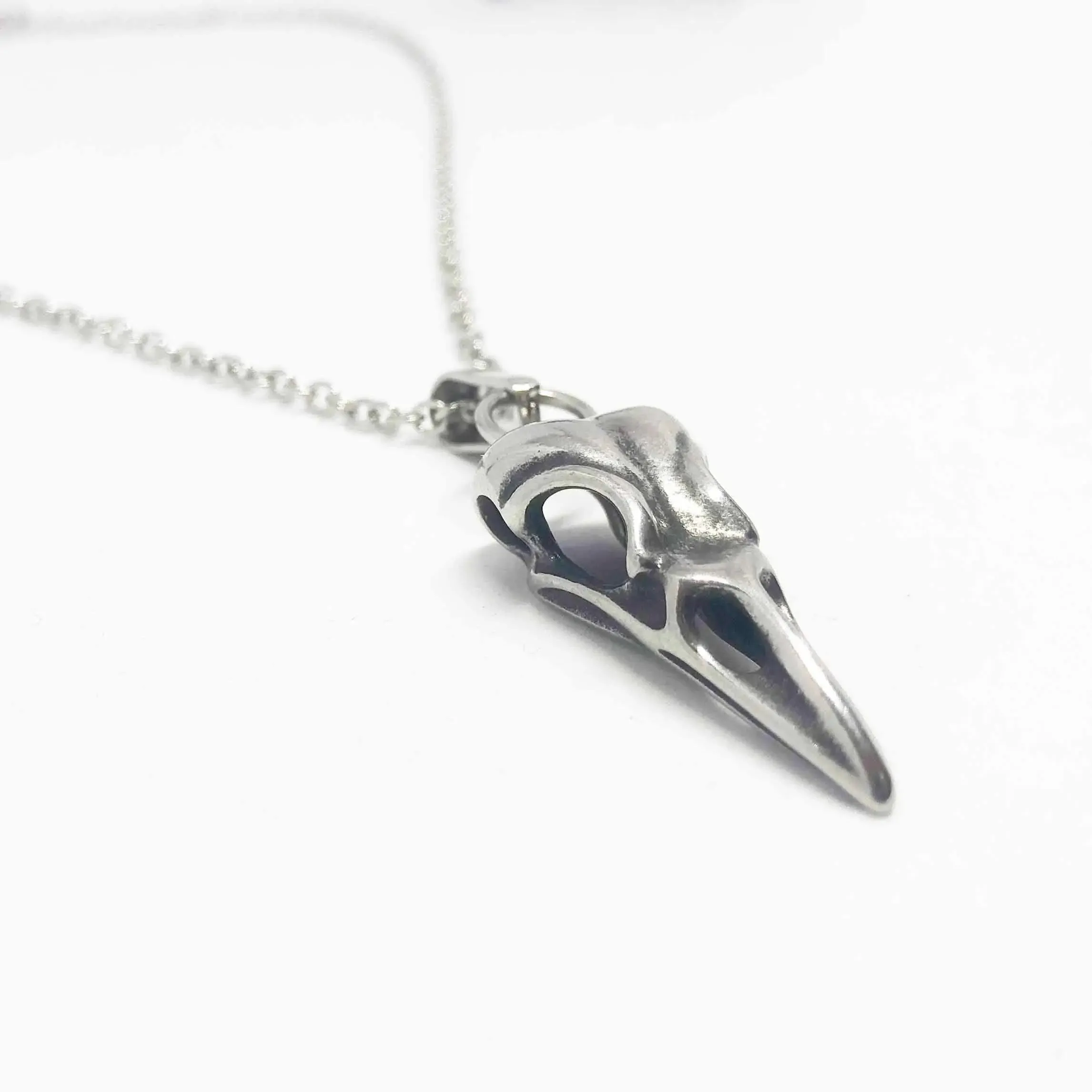 Raven Bird Skull Necklace