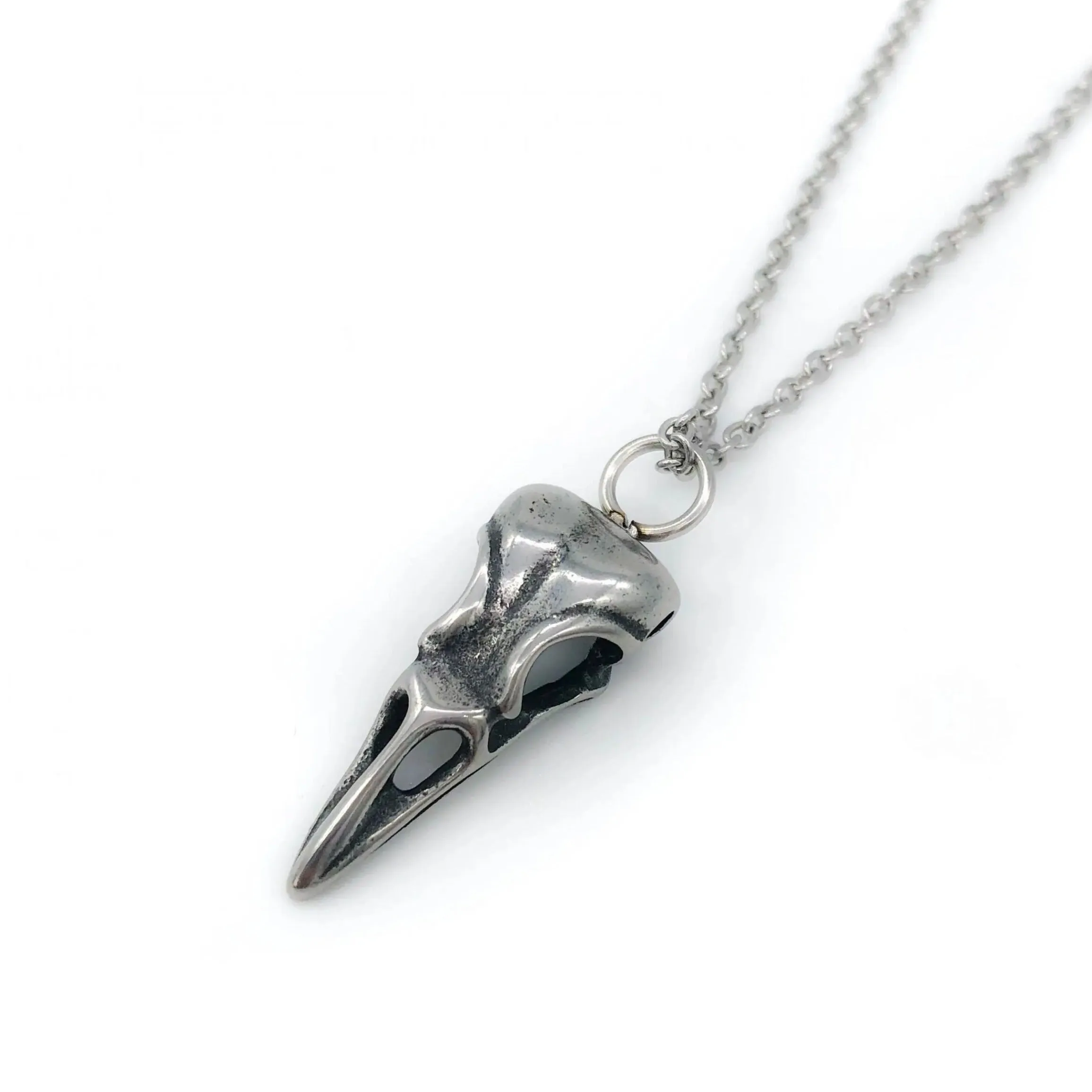 Raven Bird Skull Necklace