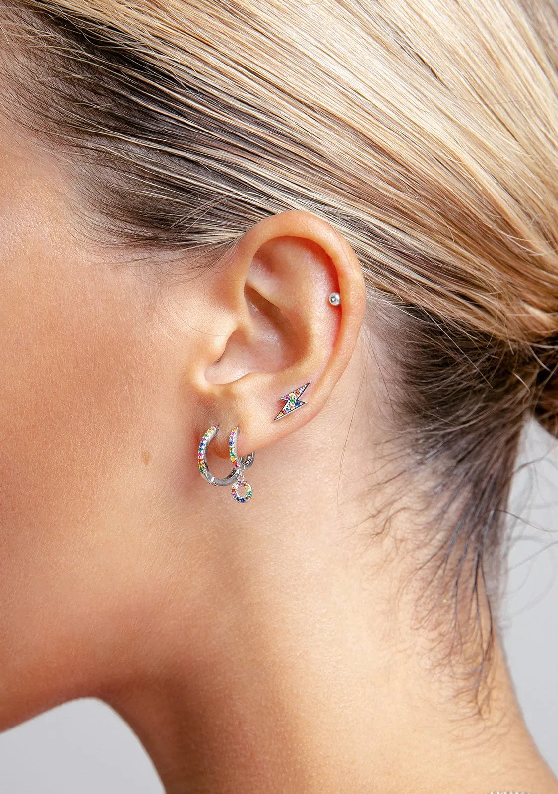 Ray Multicolor Piercing Silver