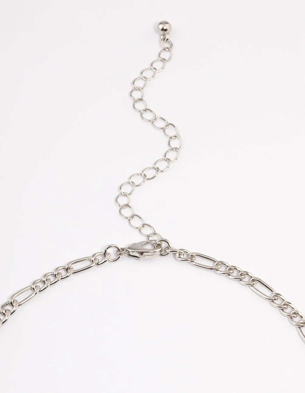 Rhodium Figaro Chain Necklace