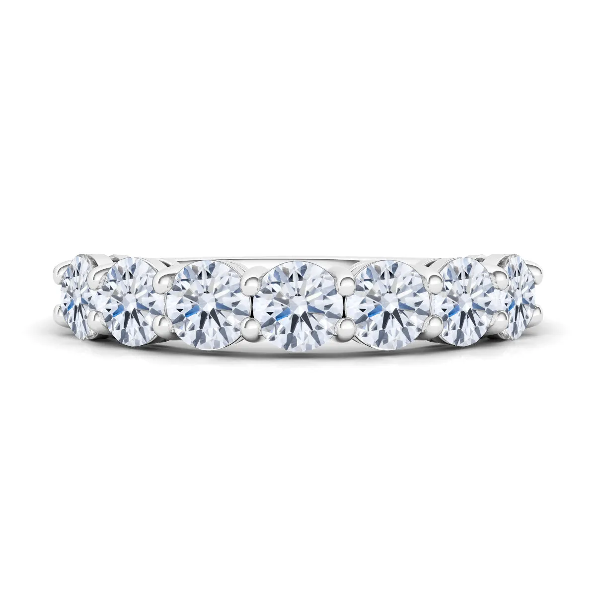 Round Cut Half Eternity Band