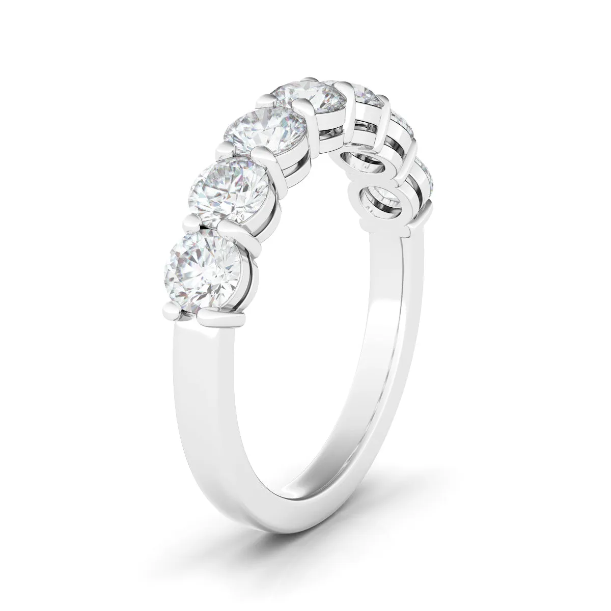 Round Cut Half Eternity Band