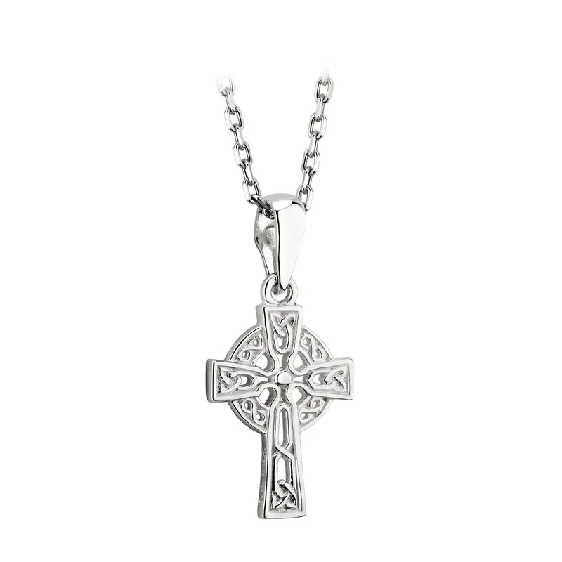 Solvar Sterling Silver Tiny Filagree Celtic Cross Pendant