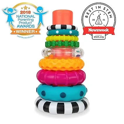 Stacks of Circles Stacking Ring Toy, 9-Piece STEM Learning Set for 6  Months