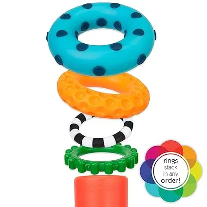 Stacks of Circles Stacking Ring Toy, 9-Piece STEM Learning Set for 6  Months