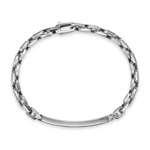 Streamline ID Bracelet in Sterling Silver, 6.7mm, Size Medium