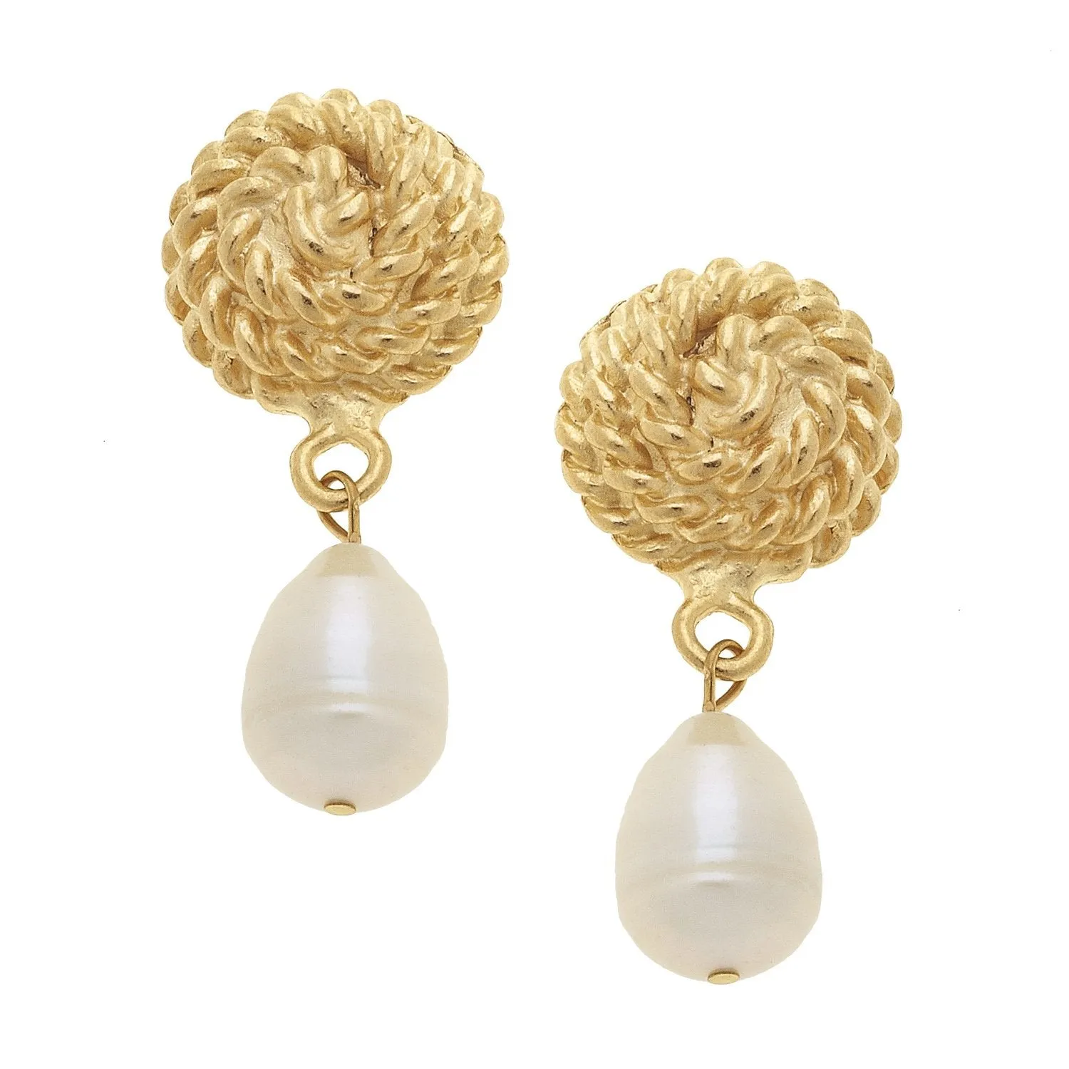 Susan Shaw Pearl Rope Clip On Earrings