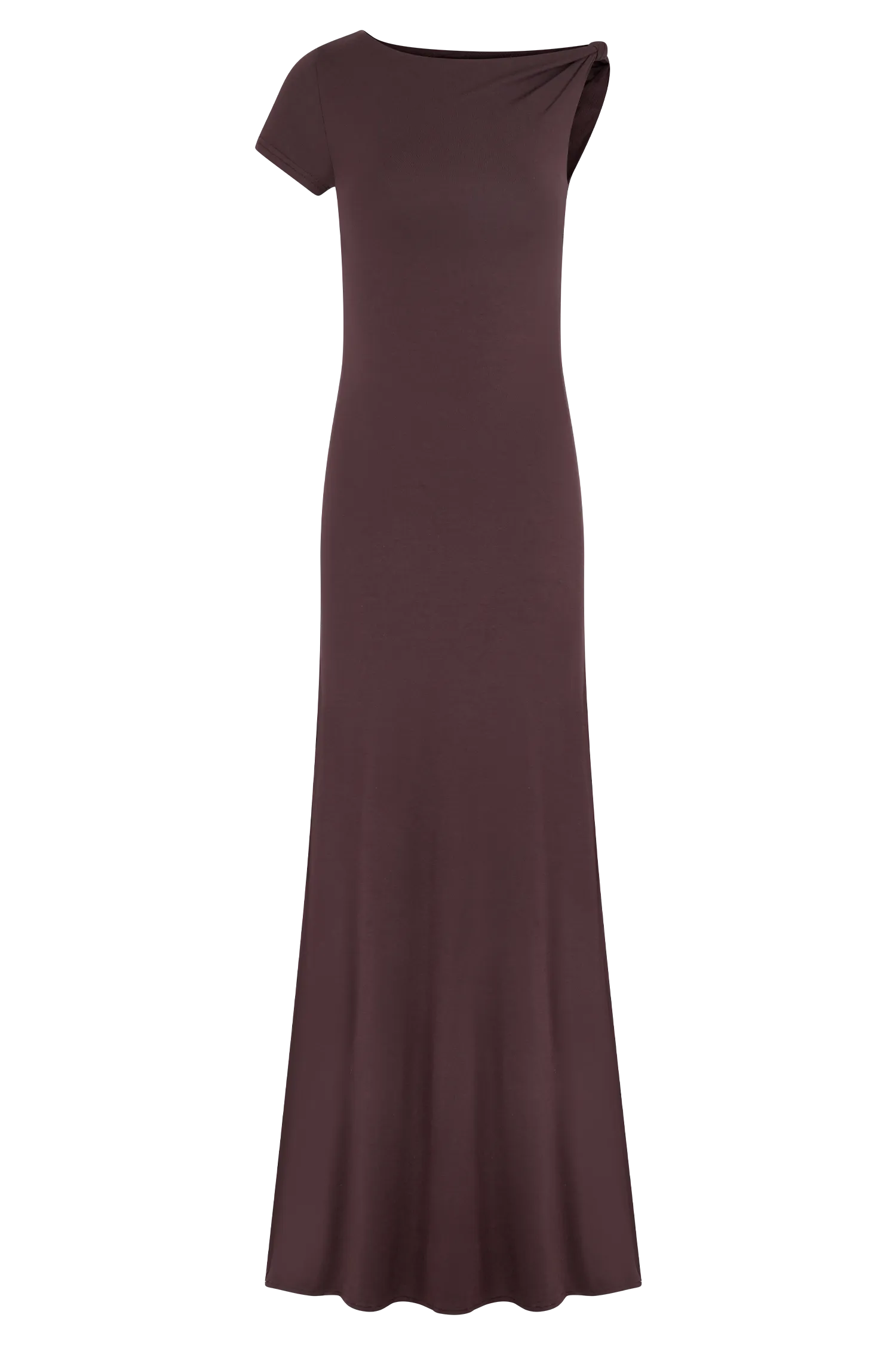 Tamsin Short Sleeve Modal Maxi Dress - Mahogany