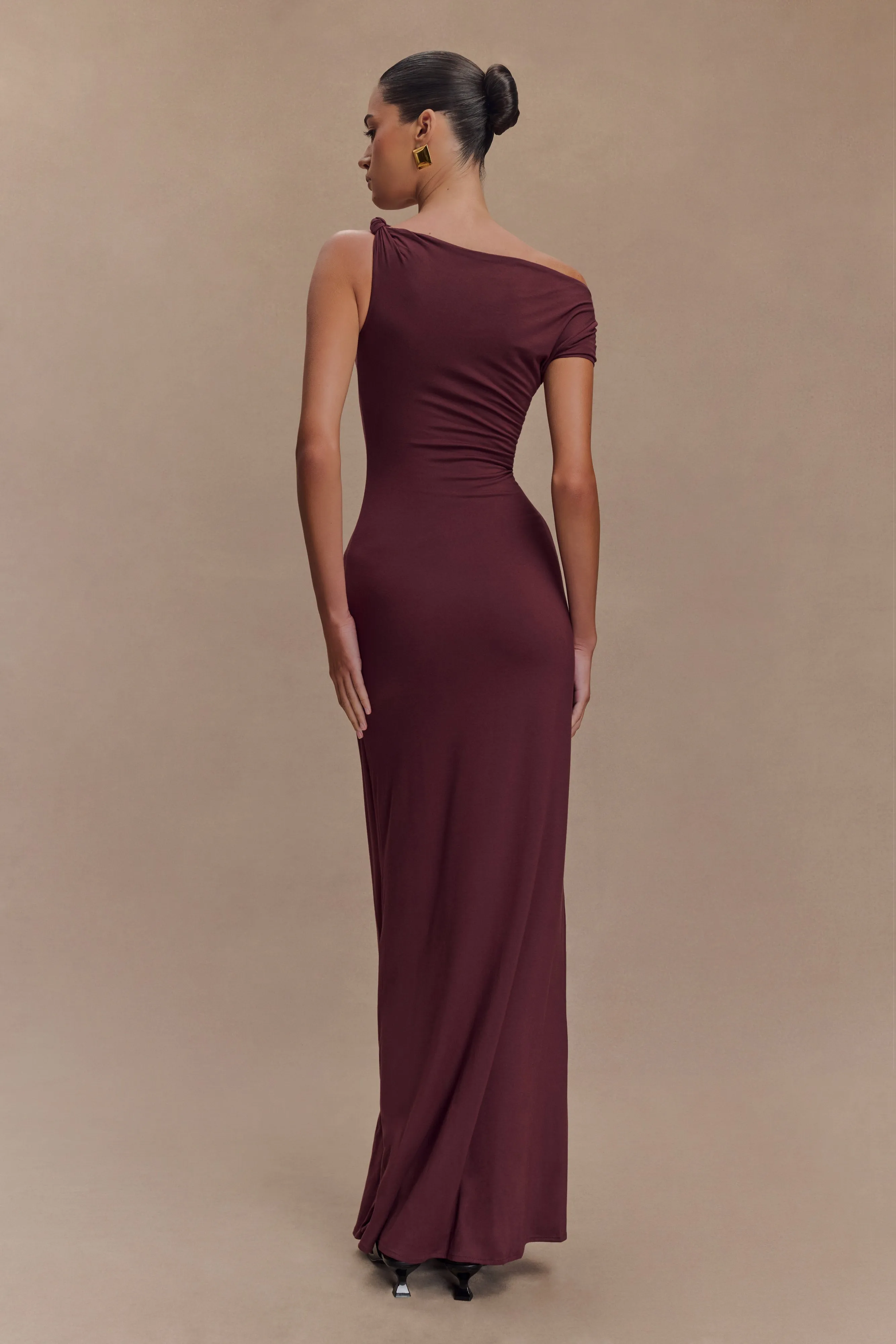 Tamsin Short Sleeve Modal Maxi Dress - Mahogany