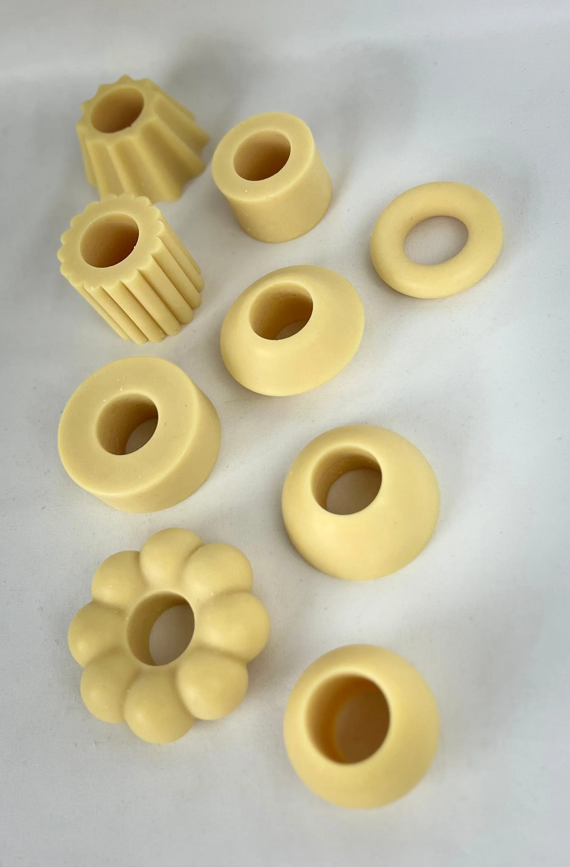 Taper Candle Rings - Yellow Pallet